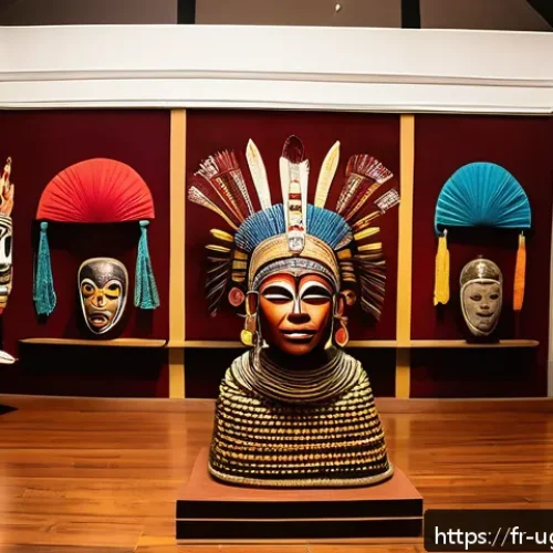 우간다 국립박물관 방문기 - A vibrant ethnographic exhibit inside the National Museum of Kampala, featuring a diverse collection...